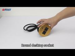 Round desk power outlet recesed in table 80mm hole UL CUL