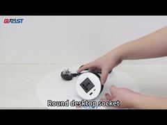 Desk Grommet Power Outlet  With Universal Outlet 20W USB QC 3.0 Charge Alloy Surface For Hotel Room