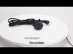 Single Round Power Outlet Desk Power Grommet Recessed On Indoor Furniture Hole 45mm Black