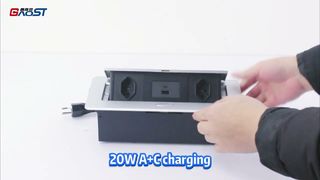 Table embeded pop up socket with TYPE J Switzland power socket