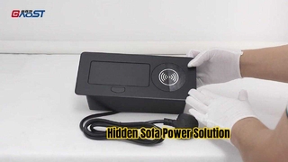Hidden Sofa Power Outlet With Wireless Fast Charging